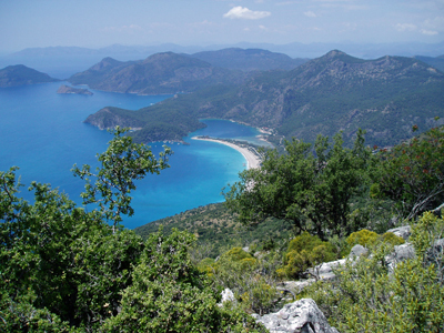 Blue Lagoon, Olu Deniz, from the Lycian Way